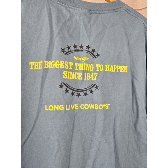 Long Live Cowboys Blue Heather T-Shirt XL Cowboy Cut #B12 - Picture 6 of 6